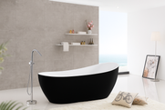 EGG SHAPE 1800mm Oval Freestanding Bath Tub 1800mm Black