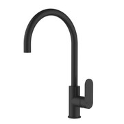 Sora Stainless Steel Gooseneck Sink Mixer Matt Black 