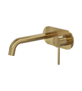 Linsol Gigi S3 304 Stainless Steel Wall Basin or Bath Mixer - Brushed Gold 
