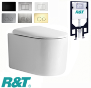 Devito Wall Hung Pan With R&T Inwall Cistern - Rimless Tornado