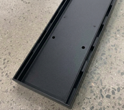 Matt Black Flexi Custom Grate-304 Stainless Steel Tile In -100mm Wide