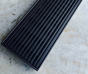 Matt Black Flexi Custom Grate-304 Stainless Steel -100mm Wide