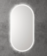 Aulic Beau monde oval 450*900mm Led Mirror with -Matt White Framed