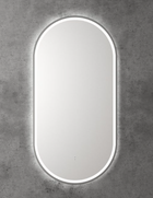Aulic Beau monde oval 450*900mm Led Mirror with - Gun Metal Framed