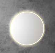 Aulic Windsor Round 900mm Led Mirror -  Brushed Gold Framed