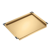 Navona Stainless Steel Sink Tray Fits 440 Sink Brushed Gold 