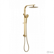 2 in 1 Round Shower Combo Brushed Gold --- UNIVERSAL INLET