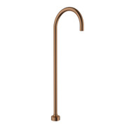 Yale Round Floor-Mounted Bath Spout Brushed Copper