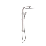 2 in 1 Square Shower Combo Brushed Nickel  --- UNIVERSAL INLET
