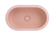 Bella Vista Doros Rose Solid Surfurce Drop In or Undermount Basin with overflow 530x320x168mm