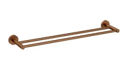 Otus Slimline SS304 Double Towel Rail 900 mm In Brushed Copper