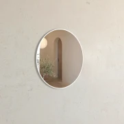 OTTI London 700mm Matt White Metal Frame Tuffi Mirror 