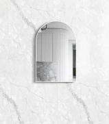 OTTI Archie 900x600x20mm Matt White Metal Framed Tuffi Mirror