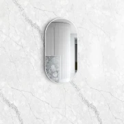 OTTI Noosa 900(H)x450(W) White Metal Frame Tuffi Mirror 