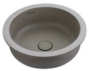 Bella Vista Kalos Zayt Solid Surfurce Drop In or  Undermount Basin with overflow 400 x 400 x 155mm