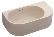 Bella Vista Elysia Latte Wall Hung Basin with overflow 500 x 275 x 150mm
