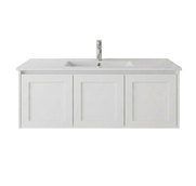 England Hampton White Shaker Wall Mount 1200 mm Vanity  - Optional Stone Bench
