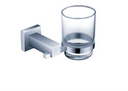 Normandy Single Glass Tumbler Holder, Solid Brass & Chrome Plated