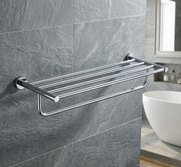Vivid Iconic Chrome Towel Rack -  Two Layer