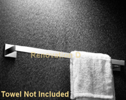 Project Square Stainless Steel Single Towel Rail 600mm /  750mm