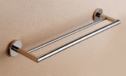 Project Round Stainless Steel Double Towel Rail 600mm 750mm