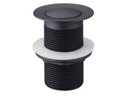 Matt Black Basin Popup Waste - Round Cap 107