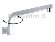 Normandy Square SWIVEL Shower Arm DS - For Shower Head