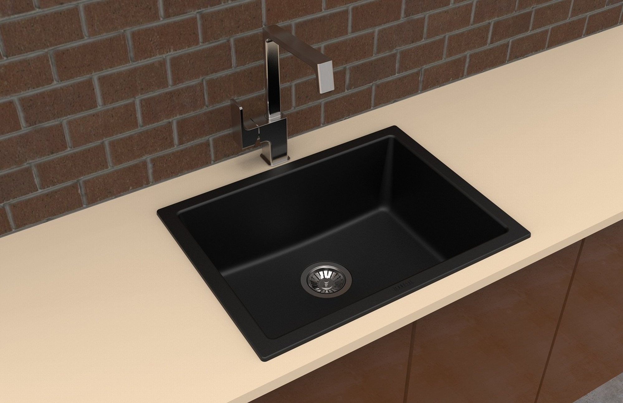 Carysil Granite Kitchen Sink Drop In Or Under Mount Single Bowl 610x457