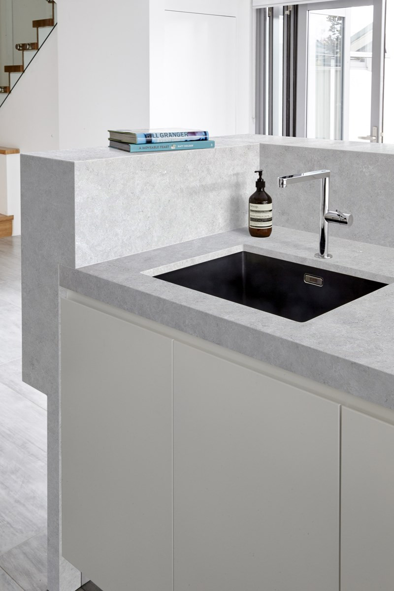 Quantum Quartz Bench Top Slab (Concrete Matt) Renovation D