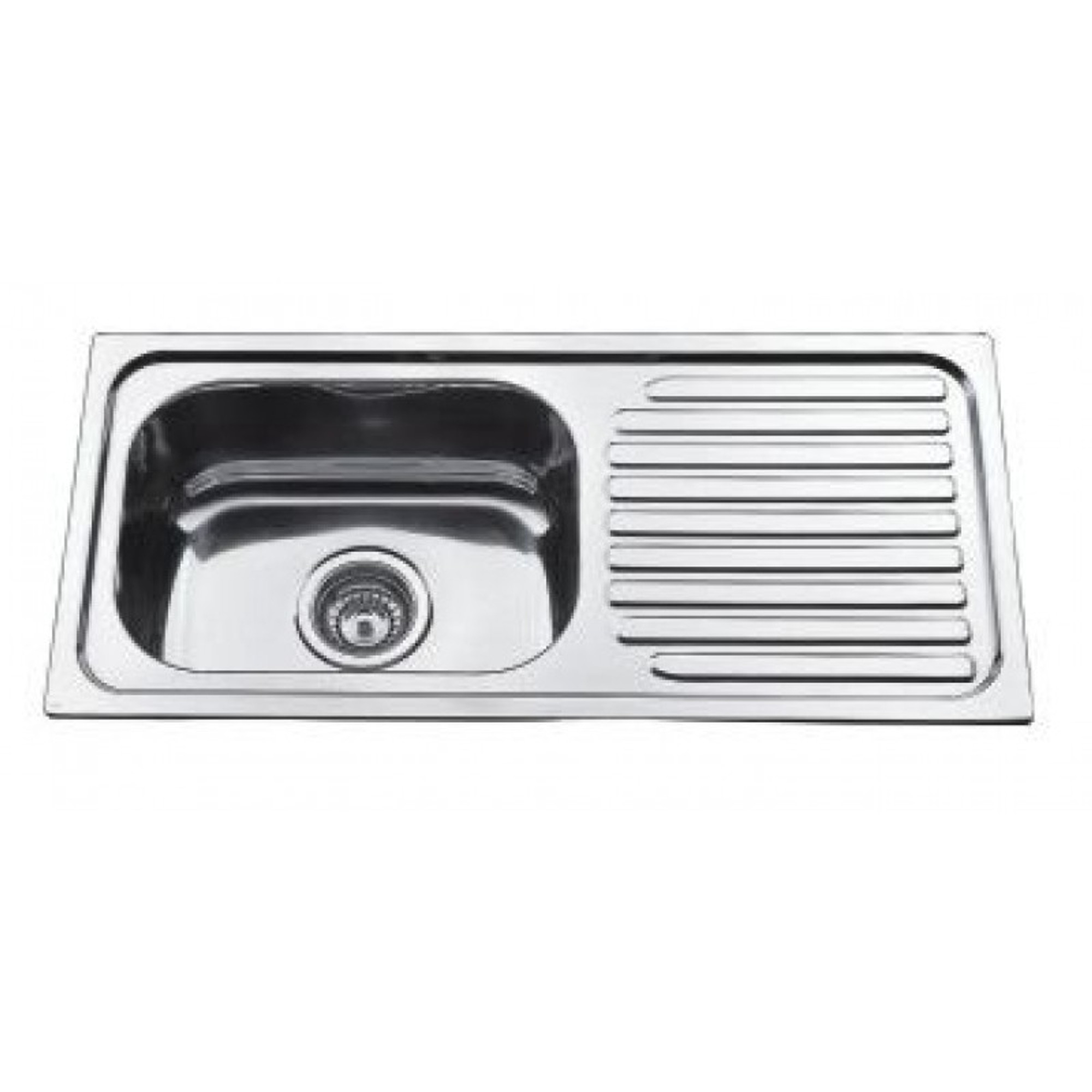 Project Narrow Inset Kitchen Sink 760mm Single Bowl With Draining Board