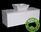 Infinity Short 1200 mm White Wall Mount Vanity - Optional Stone Benchtop
