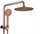 Lollypop No.5 Rose Gold Twin Shower Combo Unit without Rail - Fixed Inlet