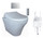 TOTO MH Wall Faced Toilet W/ Remote Control Washlet with Inwall Cistern & Flush Plate