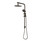 Gunmetal Round Twin Shower Combination - Lollypop No.2 - Back Inlet