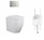 Seval Flat Rimless Wall Faced Pan with Toto Inwall Cistern K107N Seval Flat Rimless Wall Faced Pan with Toto Inwall Cistern K107N