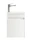 Mini Ensuite Vanity 400mm Matt White Fluted Vanity Overall  410wx540hx260d mm with finger pull