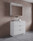 Cottage 600 mm Satin White Floor Standing Kickboard Bathroom Vanity- Optional Stone Benchtop