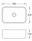Above Counter Ceramic Basin Gloss White 300x 200x 100mm