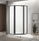 Semi-frame Pivot Door Diamond Shower Screen 6mm Tempered Toughen Glass  -Matt Black