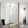 Semi Frameless Pivot Hinged Door Shower Screen - L SHAPE - Brushed Nickel, Light Gold, Gun Metal