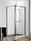 Semi Frameless Pivot Hinged Door Shower Screen - L SHAPE - Brushed Nickel, Light Gold, Gun Metal