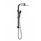 2 in 1 Square Shower Combo Matt Black  --- UNIVERSAL INLET