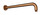 Round Curve Straight Wall Shower Arm- Brushed Bronze/Copper