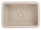 Bella Vista Thalios Latte Solid Surfurce Drop In or Undermount Basin with overflow 530x360x168mm