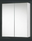 Pencil Edge Mirror Door Storage /  Shaving Cabinet Matt White 