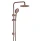 Twin Shower Combination Ideal Shower System With Rail (Rose Gold)   shower head round 200mm*2mm