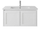 England Hampton White Shaker Wall Mount 750 mm Vanity  - Optional Stone Bench