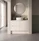 Wall to Wall Vanity 1090  mm to 1180 mm Evolution Tall - Satin White -  Optional Benchtop