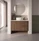 Wall to Wall Vanity 1090 mm to 1180 mm Evolution Tall - TimberGrain -  Optional Benchtop