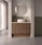Evolution Tall 1320mm–1480mm Wall-to-Wall Vanity | Timber Grain Finish & Optional Top